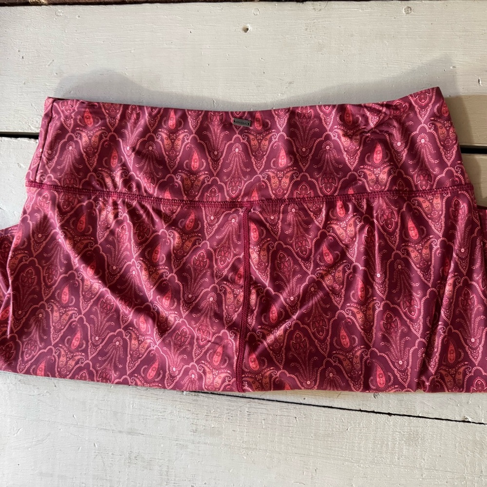 Women's Red Patterned Shorts - Picture 4 of 7